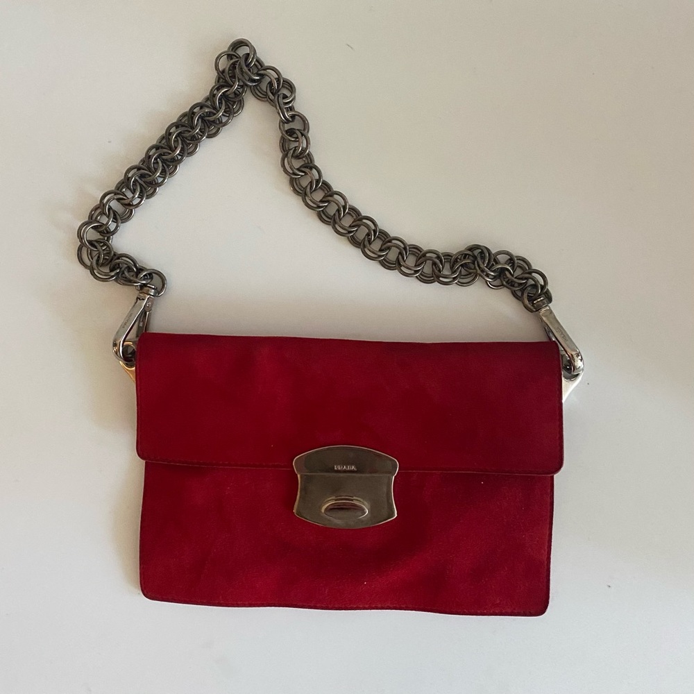 Prada Suede Mini Shoulder Bag